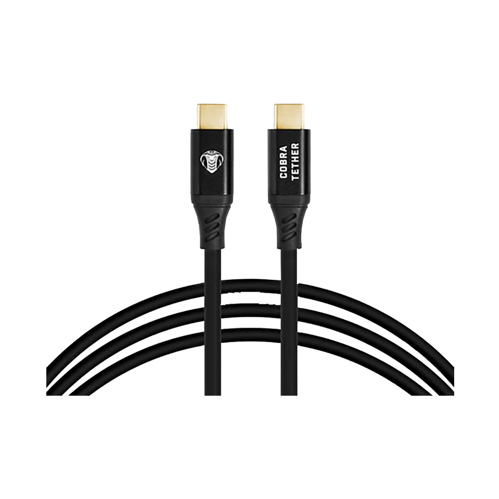 CobraTether Straight USB-C Tether Cable (10m, Black)