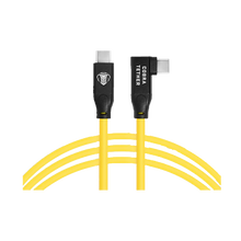 CobraTether Straight to 90 Degree Angle USB-C Tether Cable (10m, Yellow)