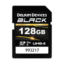 Delkin Devices 128GB BLACK UHS-II SDXC (300MB/s) Memory Card