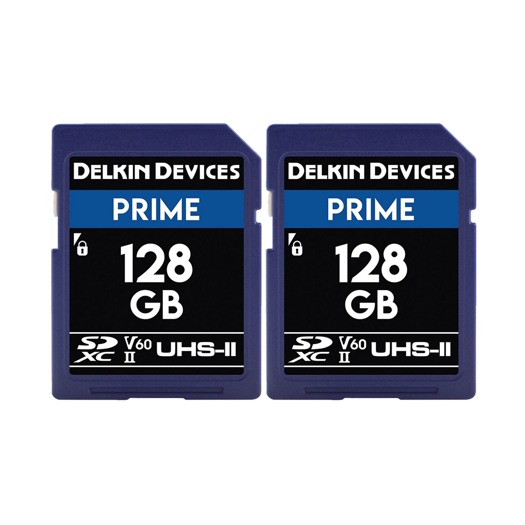 Delkin Devices 128GB Prime UHS-II SDXC (280MB/s) Memory Card (Twin Pack)
