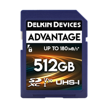 Delkin Devices 512GB Advantage UHS-I SDXC (180MB/s) Memory Card