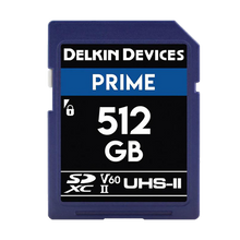 Delkin Devices 512GB Prime UHS-II SDXC (280MB/s) Memory Card