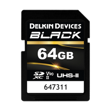 Delkin Devices 64GB BLACK UHS-II SDXC (300MB/s) Memory Card