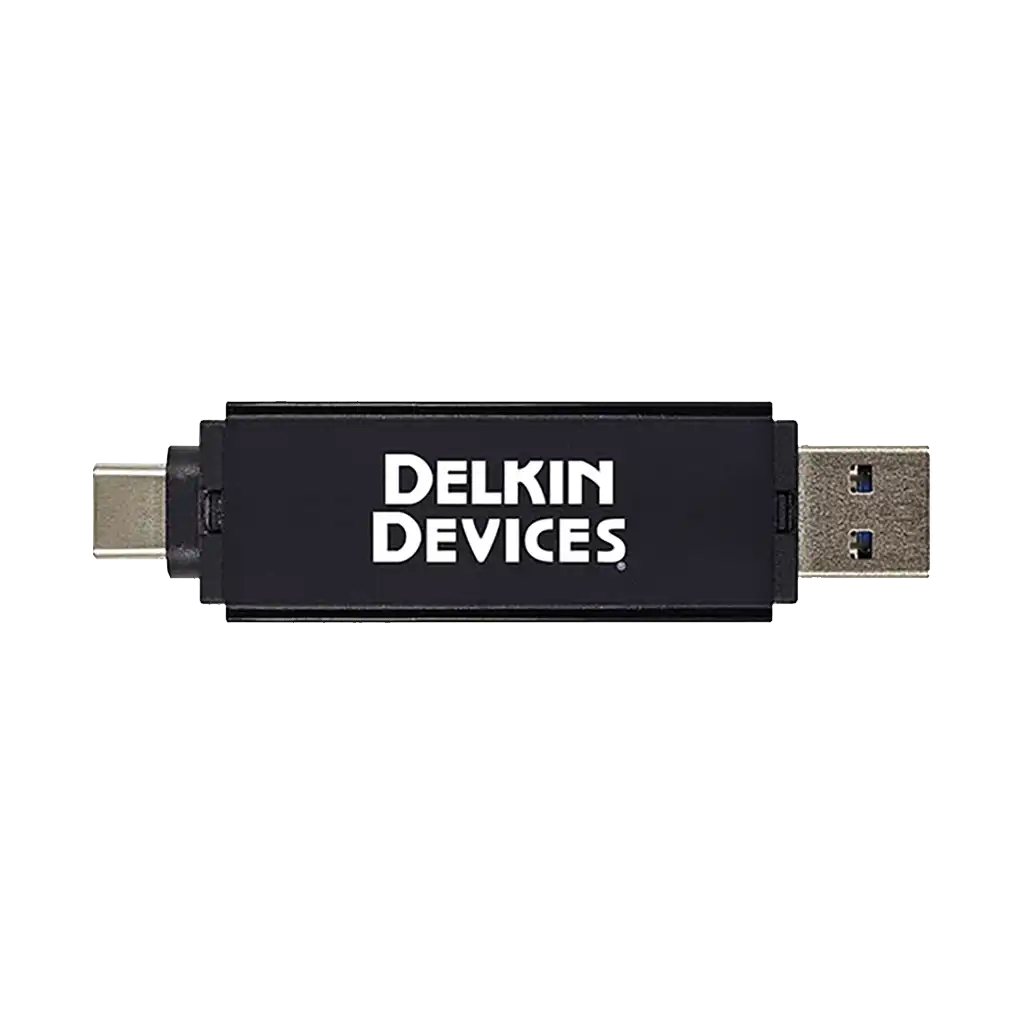 Delkin Devices USB 3.2 Gen 1 SD and microSD Memory Card Reader (USB-C / USB-A)