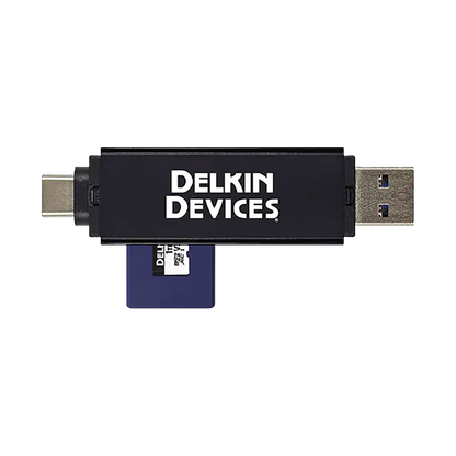 Delkin Devices USB 3.2 Gen 1 SD and microSD Memory Card Reader (USB-C / USB-A)