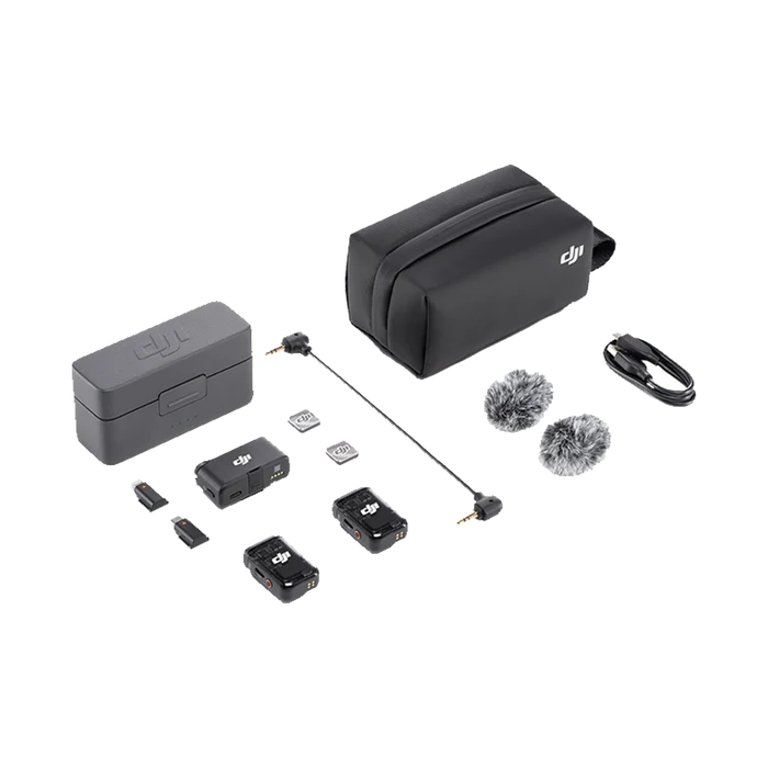Rental: DJI Mic 2 2-Person Compact Digital Wireless Microphone System/Recorder for Camera and Smartphone (2.4 GHz)