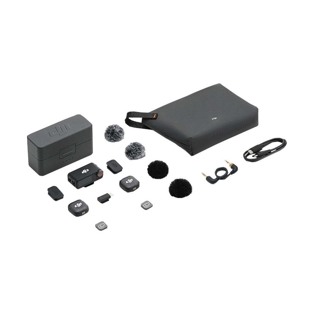 DJI Mic 3 2-Person Compact Digital Wireless Microphone System/Recorder for Camera and Smartphone (2.4 GHz)