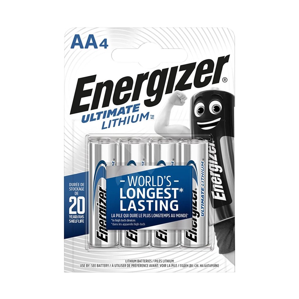 Energizer XL91BP4 1.5v Lithium AA Battery Card 4