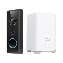 Eufy Security 2K (Battery Powered) Video Doorbell with Home Base 2 Kit - Black