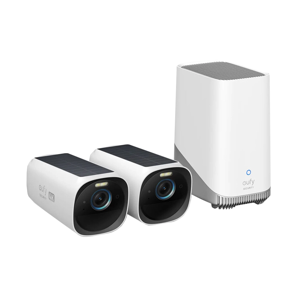 Eufy Security eufyCam 3 4K UHD Wireless Security Camera Kit (2+1-White)