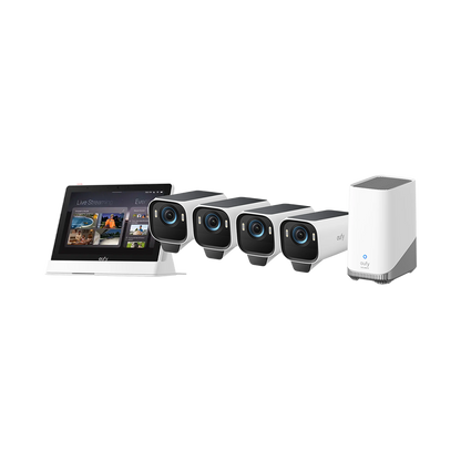 Eufy Security eufyCam S3 Pro 4K UHD Wireless Security Four-Camera Kit with Eufy Security Smart Display E10