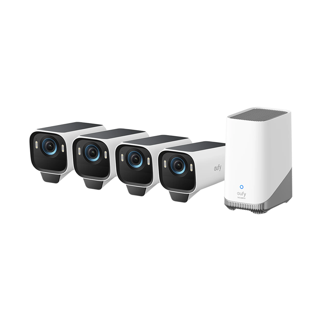 Eufy Security eufyCam S3 Pro 4K UHD Wireless Security Four-Camera Kit with Eufy Security Smart Display E10