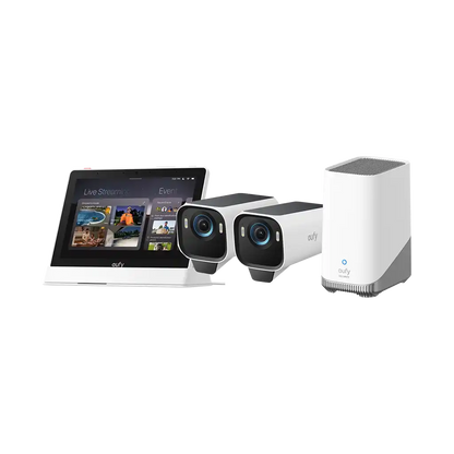 Eufy Security eufyCam S3 Pro 4K UHD Wireless Security Two-Camera Kit with Eufy Security Smart Display E10