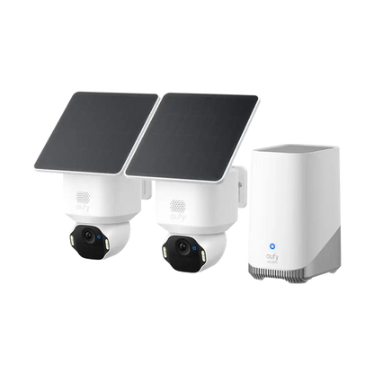 Eufy Security SoloCam E42 UHD 4K 2-Camera Kit with HomeBase 3