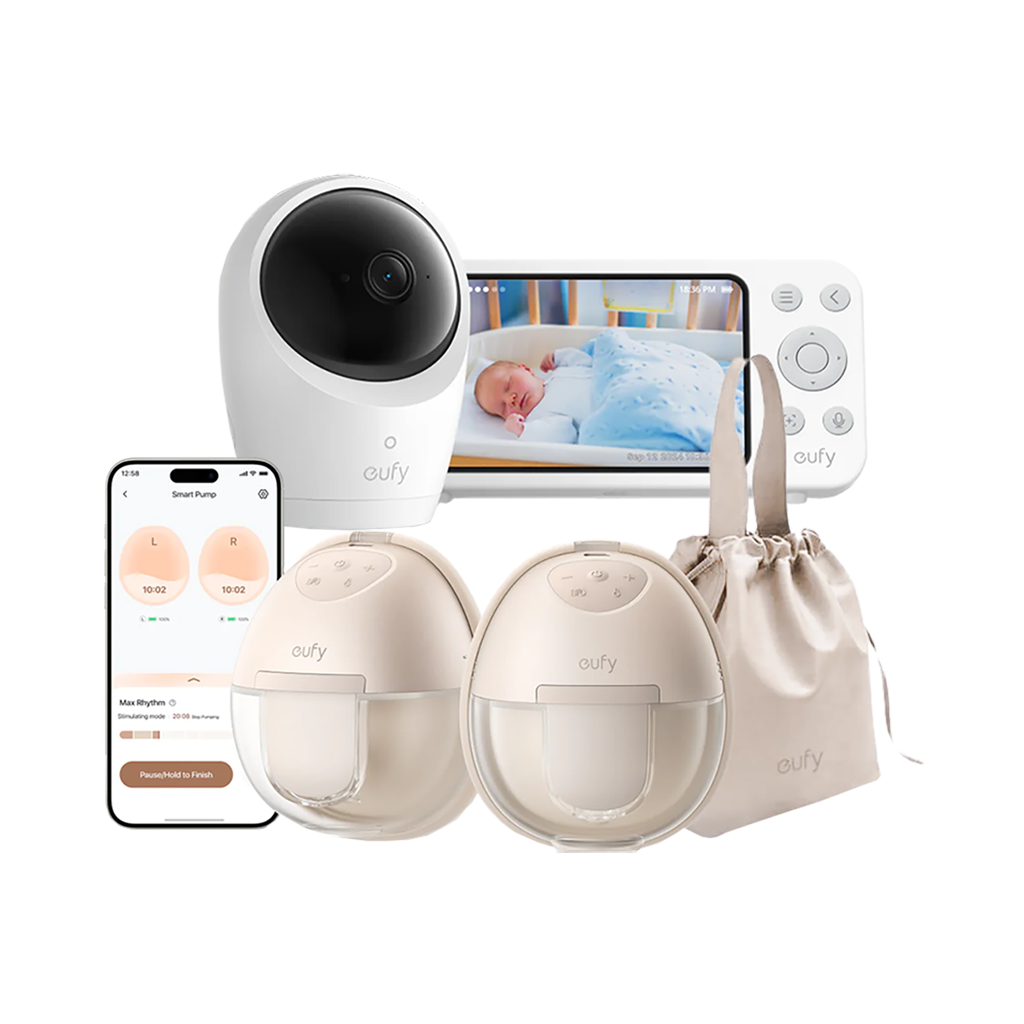 Eufy Wearable Breast Pump S1 with Eufy Baby Monitor E20