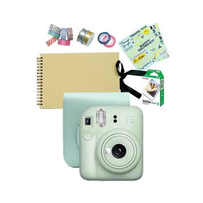 Fujifilm Instax Mini 12 Instant Film Camera Festive Value Pack (Mint Green)
