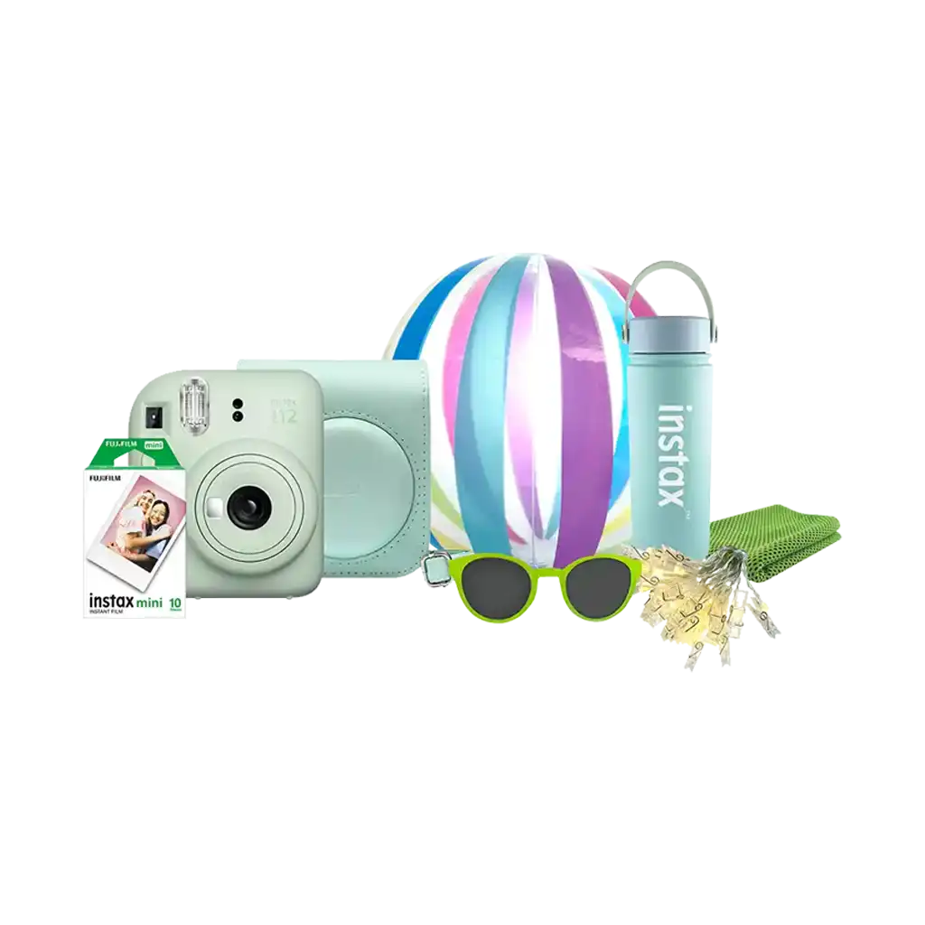 Fujifilm Instax Mini 12 Instant Film Camera (Mint Green) Festive Bundle