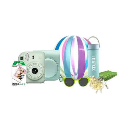 Fujifilm Instax Mini 12 Instant Film Camera (Mint Green) Festive Bundle