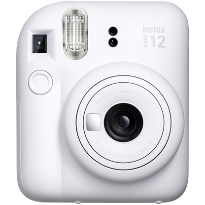Fujifilm Instax Mini 12 Instant Film Camera (Clay White) Festive Bundle