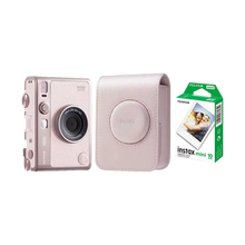 Fujifilm Instax Mini Evo Hybrid Instant Camera with 1 Fujifilm Instax Mini Instant Film and Instax Evo Case (Gentle Rose)