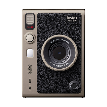 Fujifilm Instax Mini Evo Limited Edition Hybrid Instant Camera Bundle (Titanium Gold)