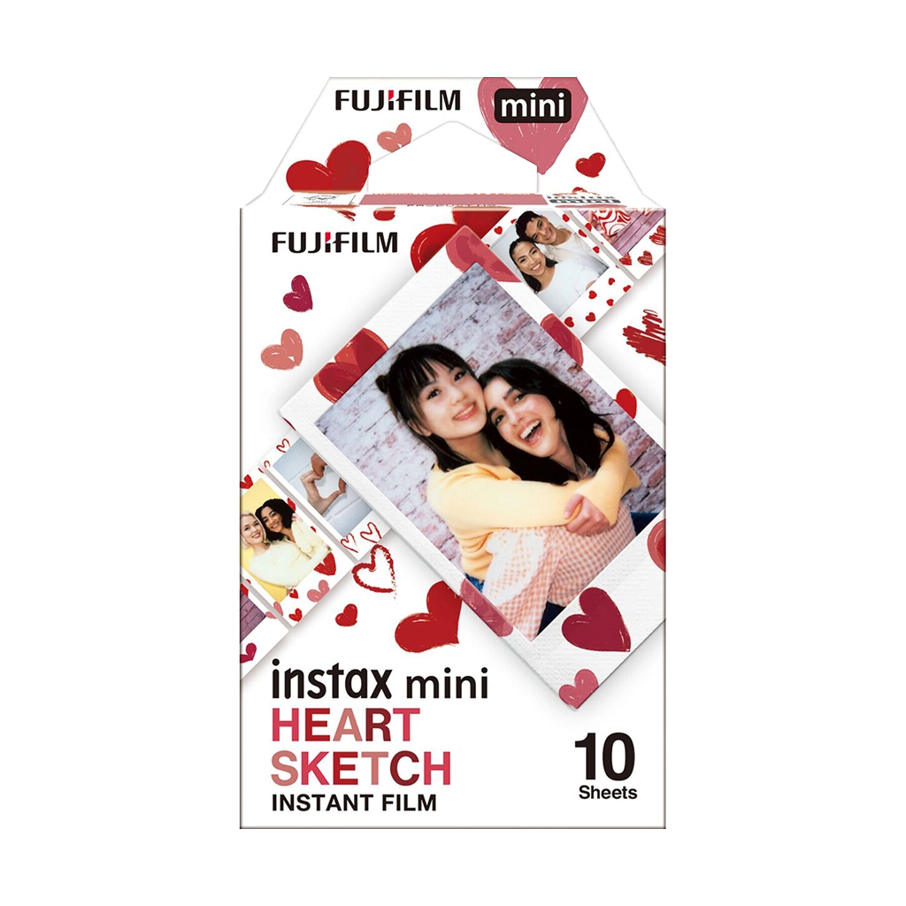 Fujifilm Instax Mini Instant Film - Heart Sketch (10 Shots)