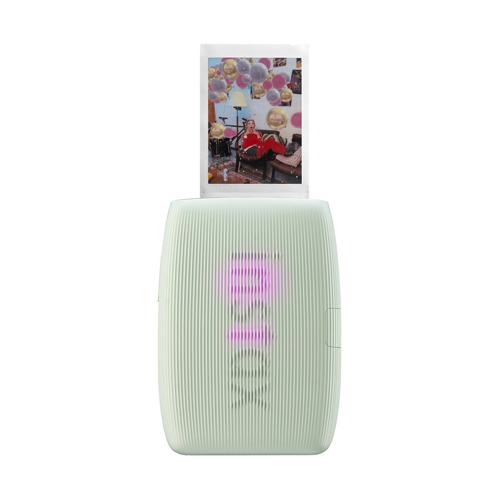 Fujifilm Instax Mini Link 3 Smartphone Printer with Case and Fujifilm Instax Mini Instant Film - Plain White (Sage Green)