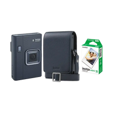 Fujifilm Instax Mini LiPlay+ Hybrid Instant Camera Combo with 1 Film and Case (Midnight Blue)