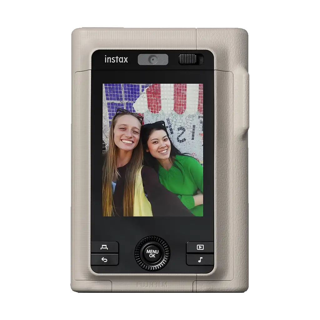Fujifilm Instax Mini LiPlay+ Hybrid Instant Camera (Sand Beige)