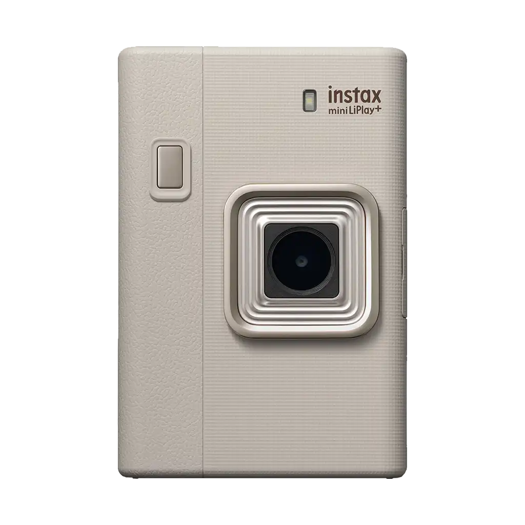 Fujifilm Instax Mini LiPlay+ Hybrid Instant Camera Combo with 1 Film and Case (Sand Beige)