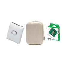 Fujifilm Instax Square Link Smartphone Printer with 1 Film and Case (Ash White)
