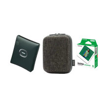 Fujifilm Instax Square Link Smartphone Printer with 1 Film and Case (Midnight Green)