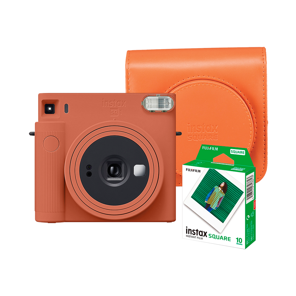 Fujifilm Instax Square SQ1 Instant Film Camera with Instax Square Instant Film and Case (Terracotta Orange)