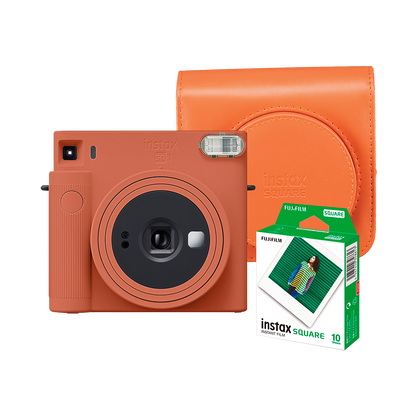 Fujifilm Instax Square SQ1 Instant Film Camera with Instax Square Instant Film and Case (Terracotta Orange)
