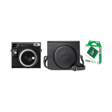 Fujifilm Instax Square SQ40 Instant Film Camera with 1 Film and Case (Black)