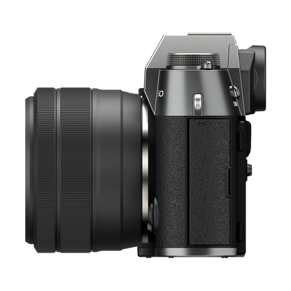 Fujifilm X-T50 Mirrorless Camera with 15-45mm f/3.5-5.6 Lens (Charcoal Silver)