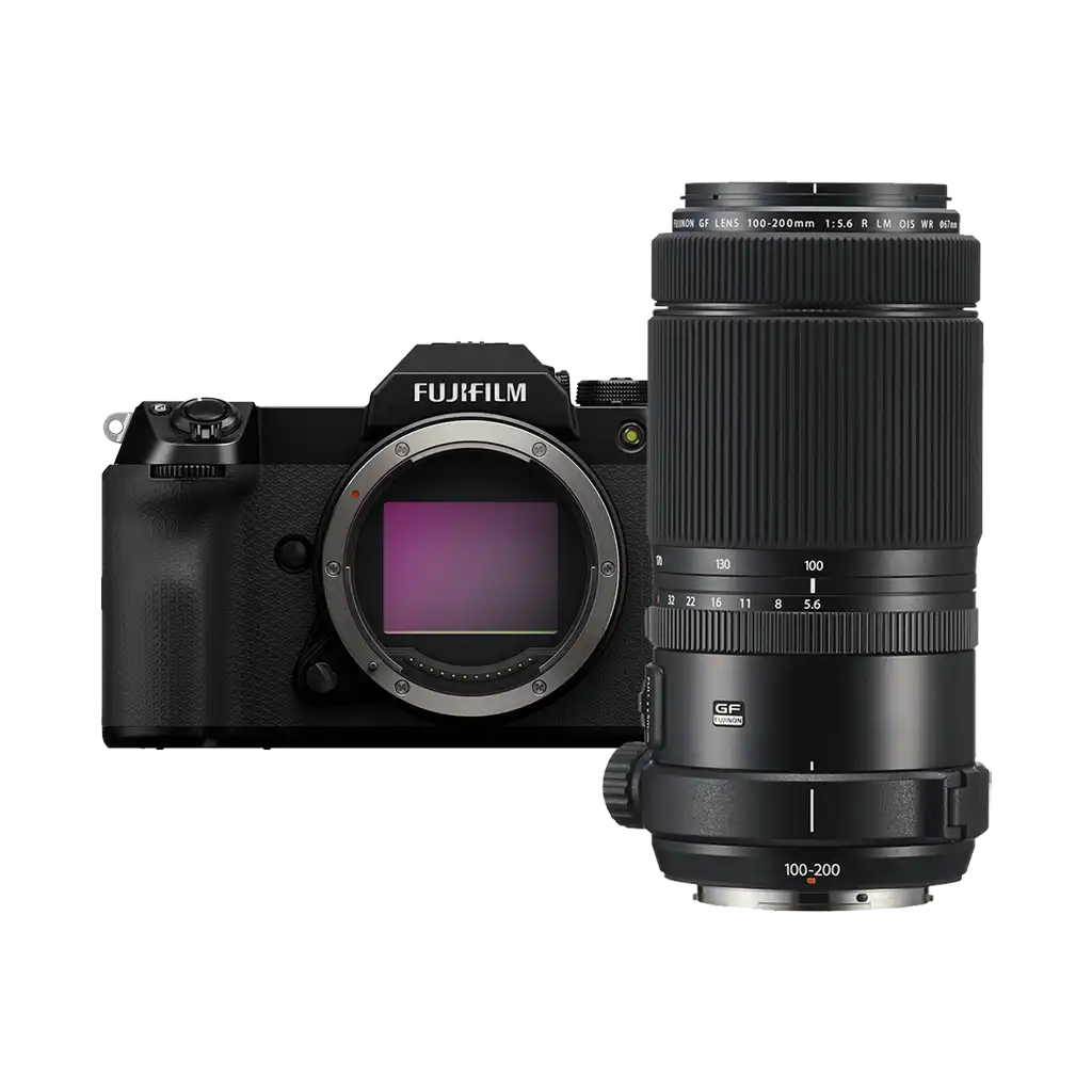 Fujifilm GFX 100S II Medium Format Mirrorless Camera with Fujifilm GF 100-200mm f/5.6 R LM OIS WR Lens