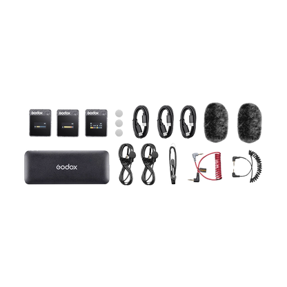Godox MoveLink II M2 Compact 2-Person Wireless Microphone System for Cameras and Smartphones with 3.5mm