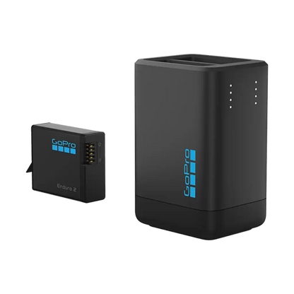 GoPro Dual-Battery Charger with Enduro 2 Battery for MISSION 1 Series and HERO13 Black