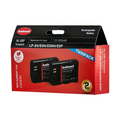 Hahnel HL-E6P Twin Battery Pack for Canon (LP-E6, LP-E6N, LP-E6NH, LP-E6P)