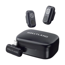 Hollyland LARK A1 Duo 2-Person Wireless Microphone System with USB-C Connector for Mobile Devices (Space Gray, 2.4 GHz)