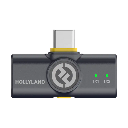 Hollyland LARK M2 DUO 2-Person Wireless Combo Microphone System (2.4 GHz, Shine Charcoal)