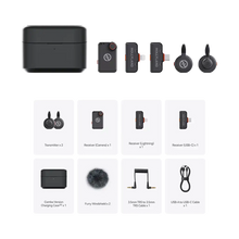 Hollyland LARK M2S Ultimate Combo 2-Person Wireless Microphone System for Cameras and Mobile Devices (2.4 GHz, Space Gray)
