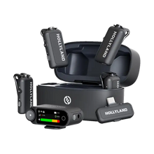 Hollyland LARK MAX 2 Combo 4-Person Wireless Microphone System for Cameras and Mobile Devices (Space Gray, 2.4 GHz)
