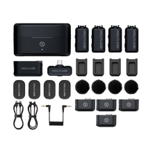 Hollyland LARK MAX 2 Combo 4-Person Wireless Microphone System for Cameras and Mobile Devices (Space Gray, 2.4 GHz)