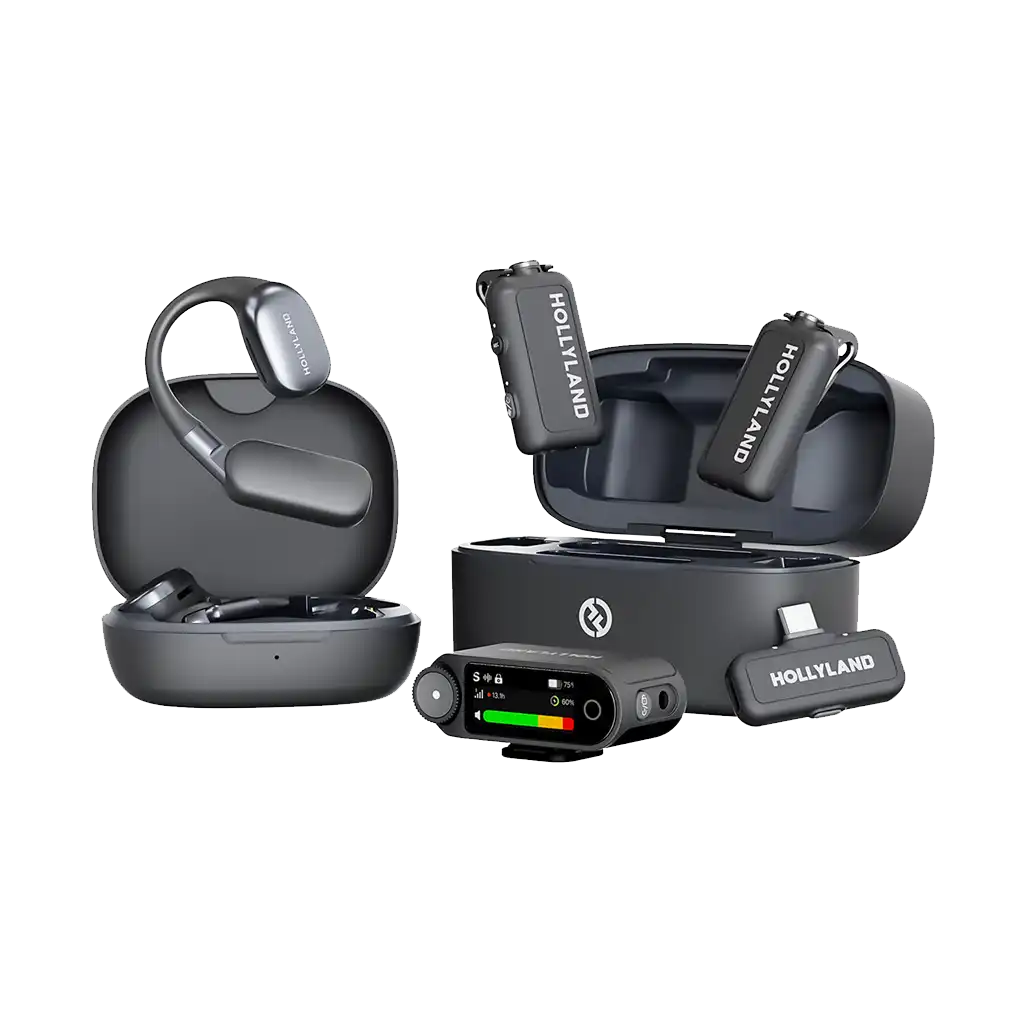 Hollyland LARK MAX 2 Ultimate Combo 2-Person Wireless Microphone System for Cameras and Mobile Devices (Space Gray, 2.4 GHz)