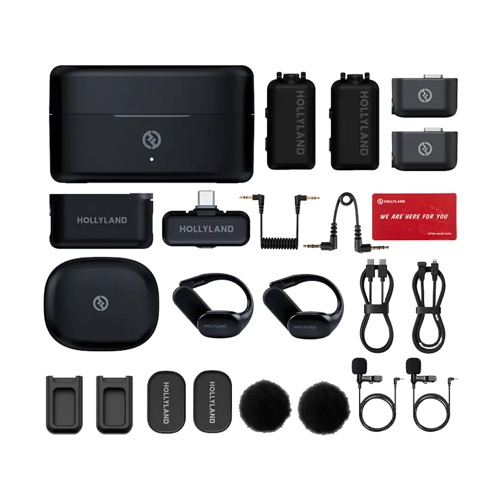 Hollyland LARK MAX 2 Ultimate Combo 2-Person Wireless Microphone System for Cameras and Mobile Devices (Space Gray, 2.4 GHz)