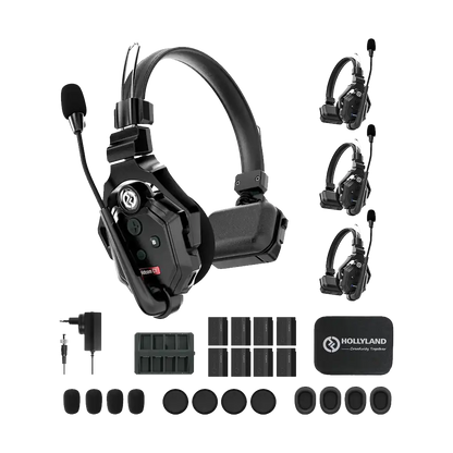 Hollyland Solidcom C1-4S Full-Duplex Wireless DECT Intercom System with 4 Headsets (1.9 GHz)