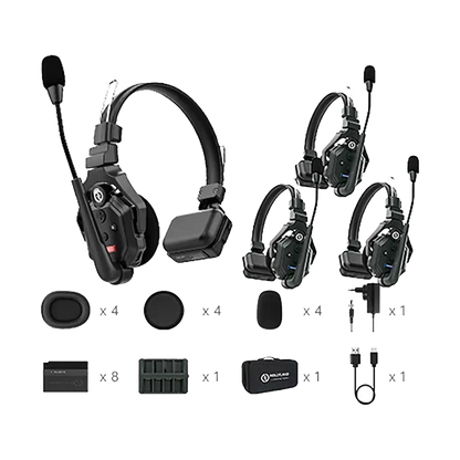 Hollyland Solidcom C1-4S Full-Duplex Wireless DECT Intercom System with 4 Headsets (1.9 GHz)