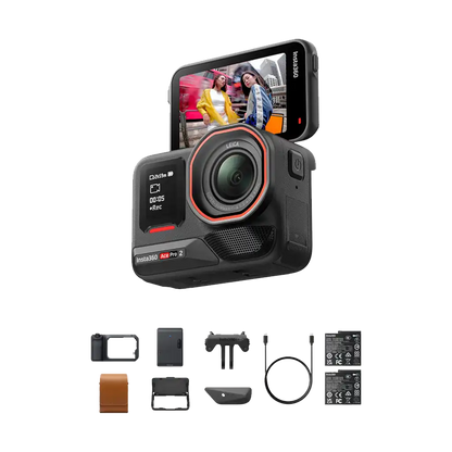 Insta360 Ace Pro 2 Action Camera Dual Battery Flash Print Bundle